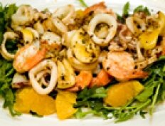 Valentino las vegas seafood salad with citrus dressing Valentino las vegas seafood salad with citrus dressing